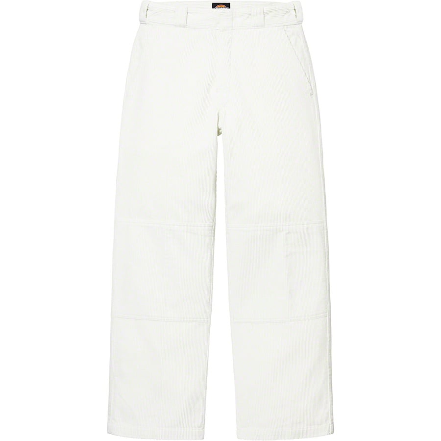 Details on Supreme Dickies Double Knee Corduroy Work Pant White from fall winter
                                                    2022 (Price is $138)