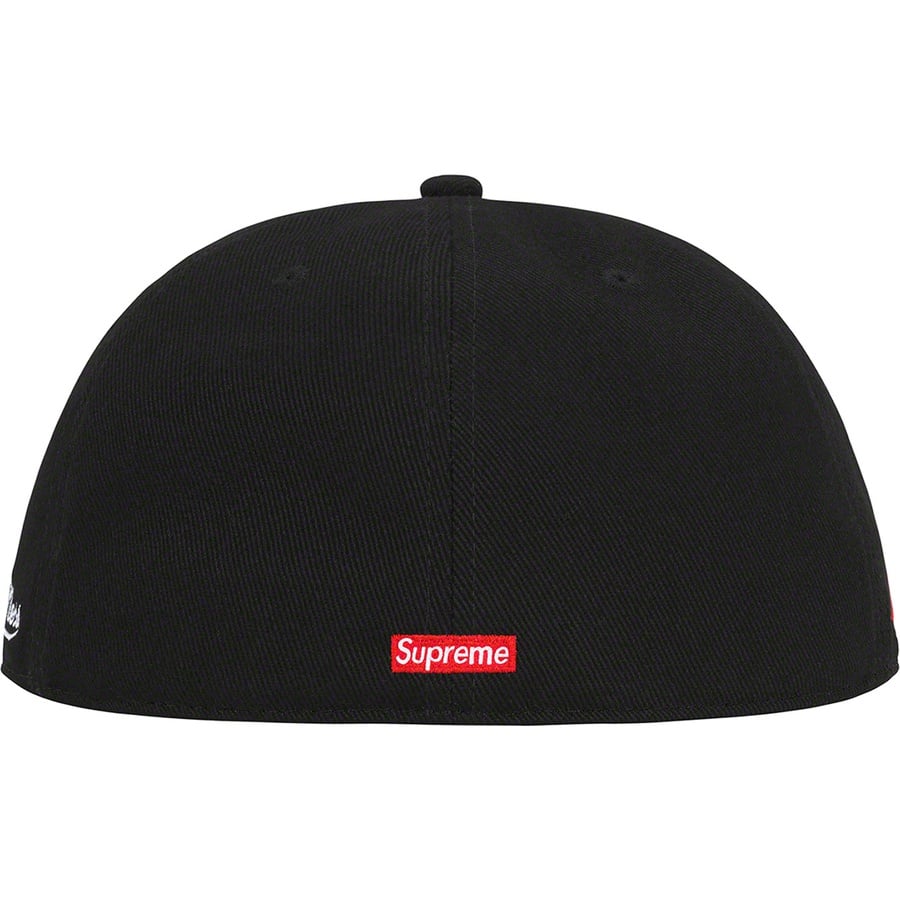 Details on Supreme Mitchell & Ness Doughboy Fitted 6-Panel Black from fall winter 2022 (Price is $60)