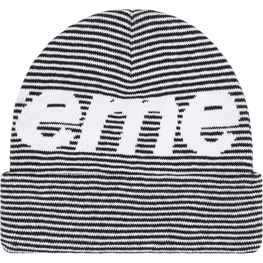 Details on Big Logo Beanie Black Stripe from fall winter
                                                    2022 (Price is $44)