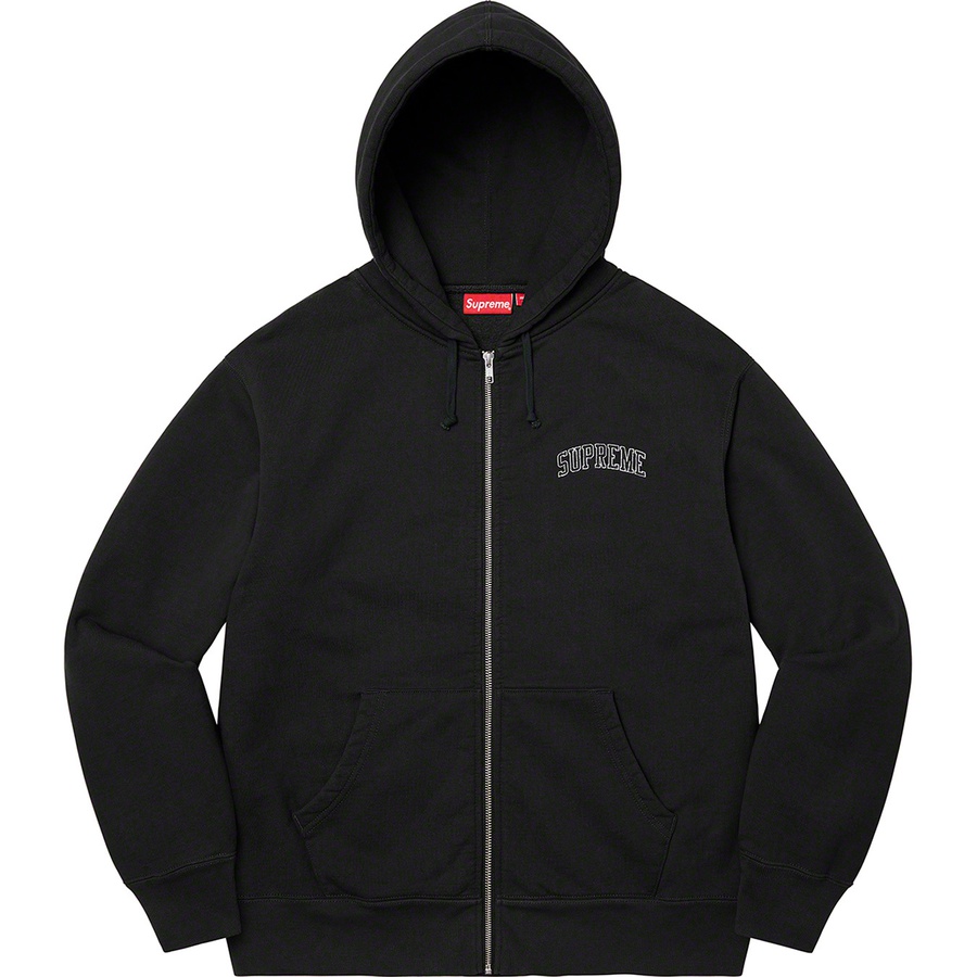 Details on Doughboy Zip Up Hooded Sweatshirt Black from fall winter
                                                    2022 (Price is $178)