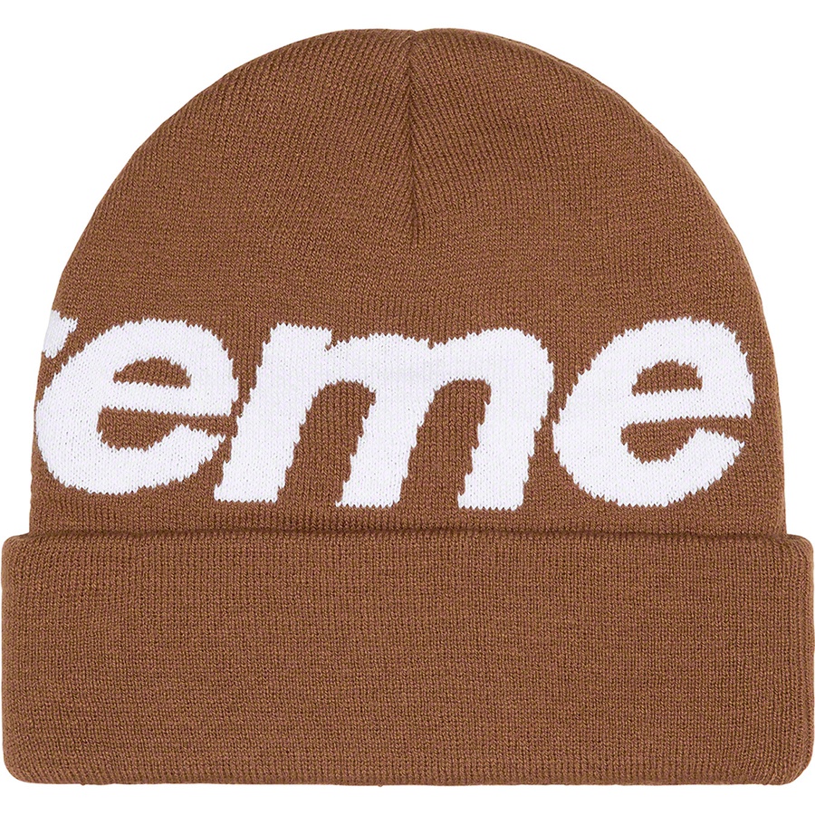 Details on Big Logo Beanie Brown from fall winter 2022 (Price is $44)