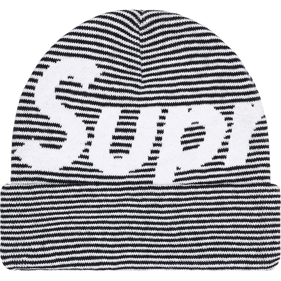 Details on Big Logo Beanie Black Stripe from fall winter
                                                    2022 (Price is $44)