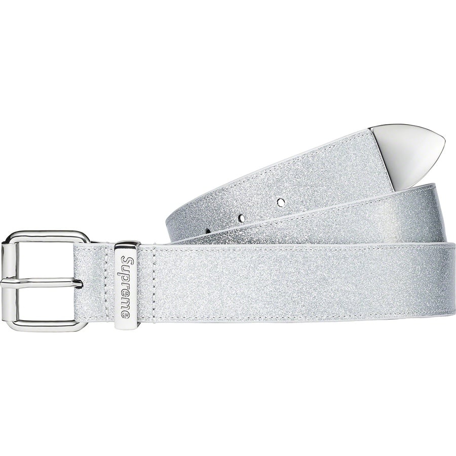 Details on Glitter Vinyl Ranger Belt Silver from fall winter
                                                    2022 (Price is $128)