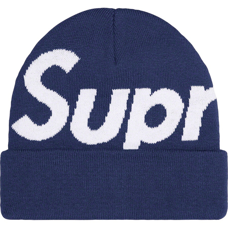 Details on Big Logo Beanie Navy from fall winter 2022 (Price is $44)