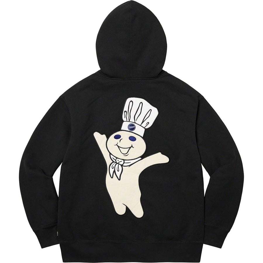 Details on Doughboy Zip Up Hooded Sweatshirt Black from fall winter 2022 (Price is $178)