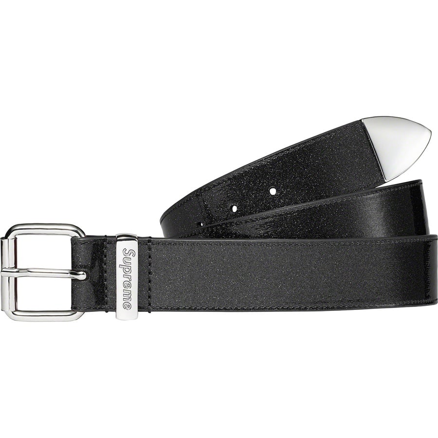 Details on Glitter Vinyl Ranger Belt Black from fall winter
                                                    2022 (Price is $128)