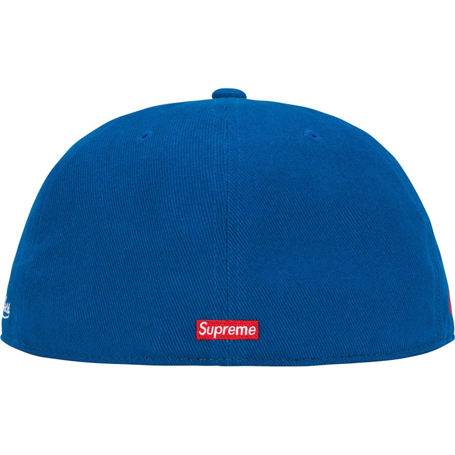 Details on Supreme Mitchell & Ness Doughboy Fitted 6-Panel Blue from fall winter 2022 (Price is $60)