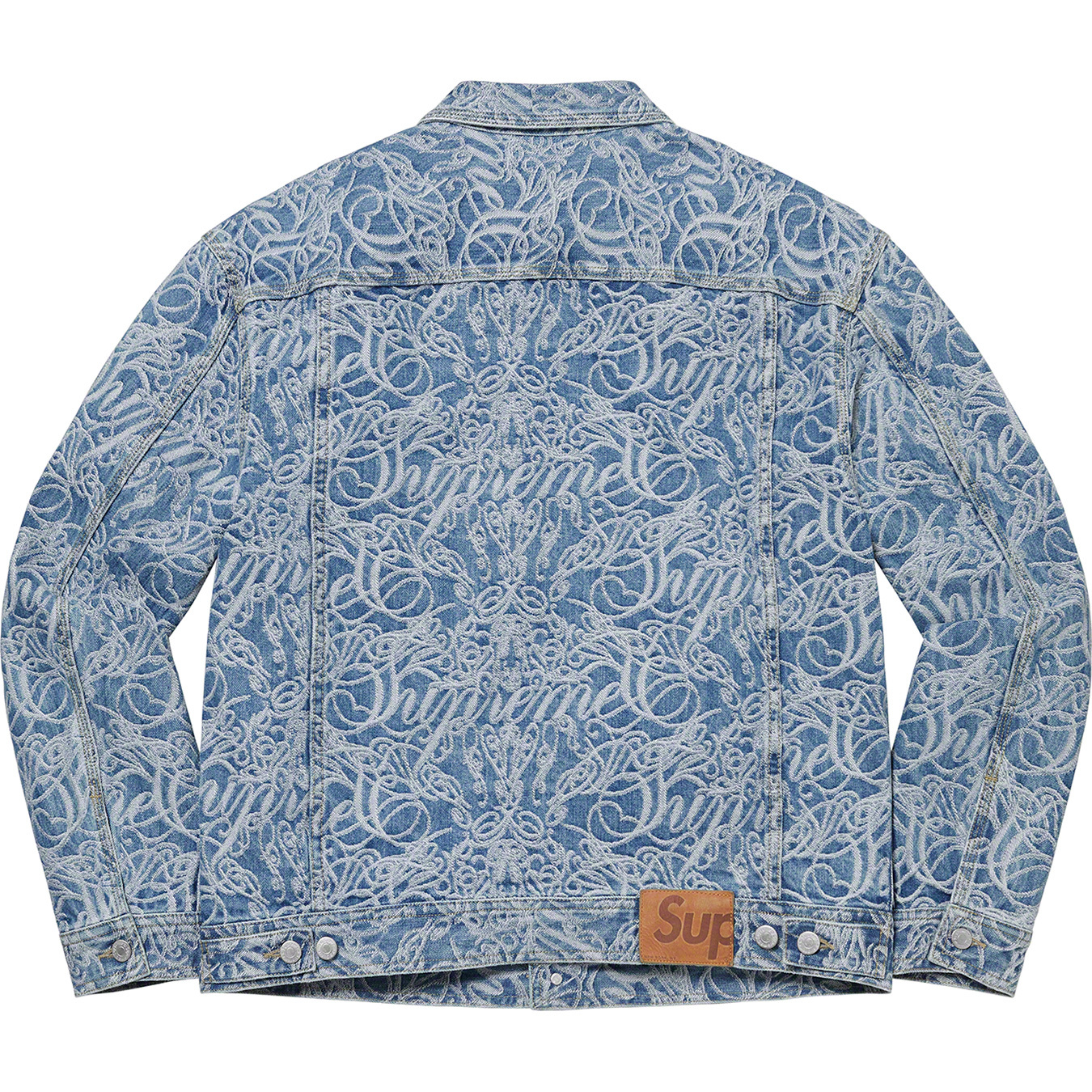 Jacquard Denim Trucker Jacket | Size 48