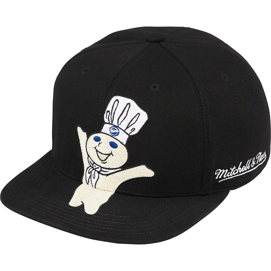 Details on Supreme Mitchell & Ness Doughboy Fitted 6-Panel Black from fall winter 2022 (Price is $60)