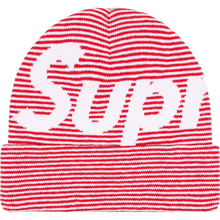 Details on Big Logo Beanie Red Stripe from fall winter 2022 (Price is $44)