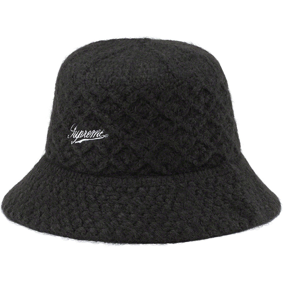 Details on Mohair Crochet Crusher Black from fall winter
                                                    2022 (Price is $78)