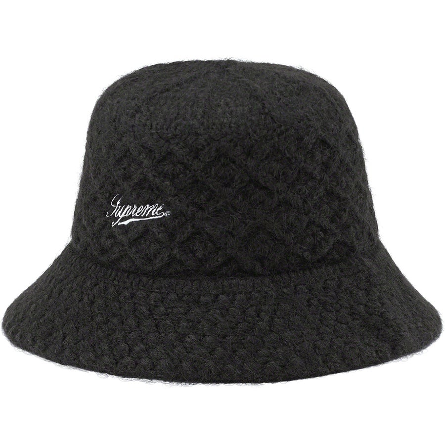 Details on Mohair Crochet Crusher Black from fall winter
                                                    2022 (Price is $78)