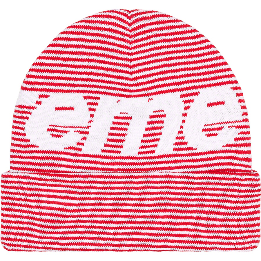 Details on Big Logo Beanie Red Stripe from fall winter 2022 (Price is $44)