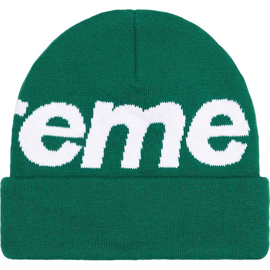 Details on Big Logo Beanie Dark Green from fall winter 2022 (Price is $44)