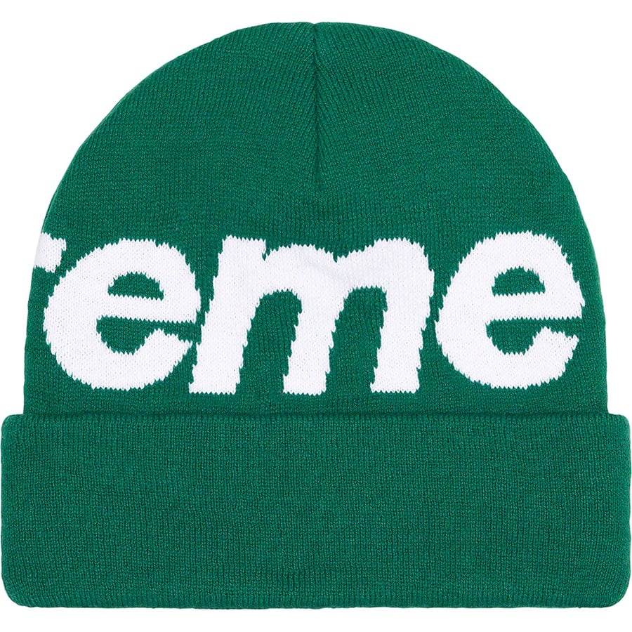 Supreme Big Logo Beanie (FW22) - Dark Green - $44