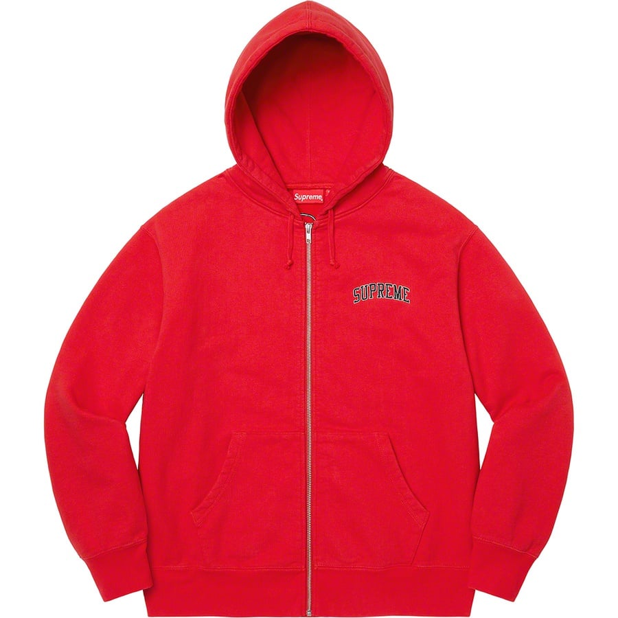 Details on Doughboy Zip Up Hooded Sweatshirt Red from fall winter
                                                    2022 (Price is $178)