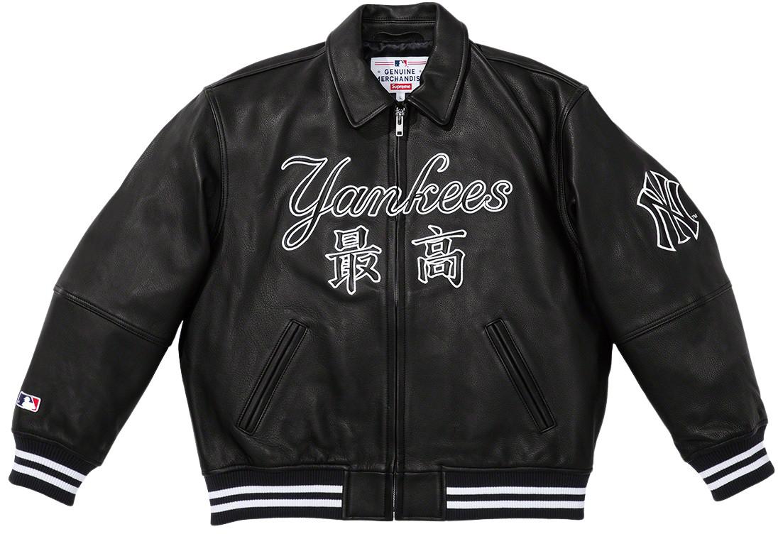 New York Yankees™ Kanji Leather Varsity Jacket - fall winter 2022 - Supreme