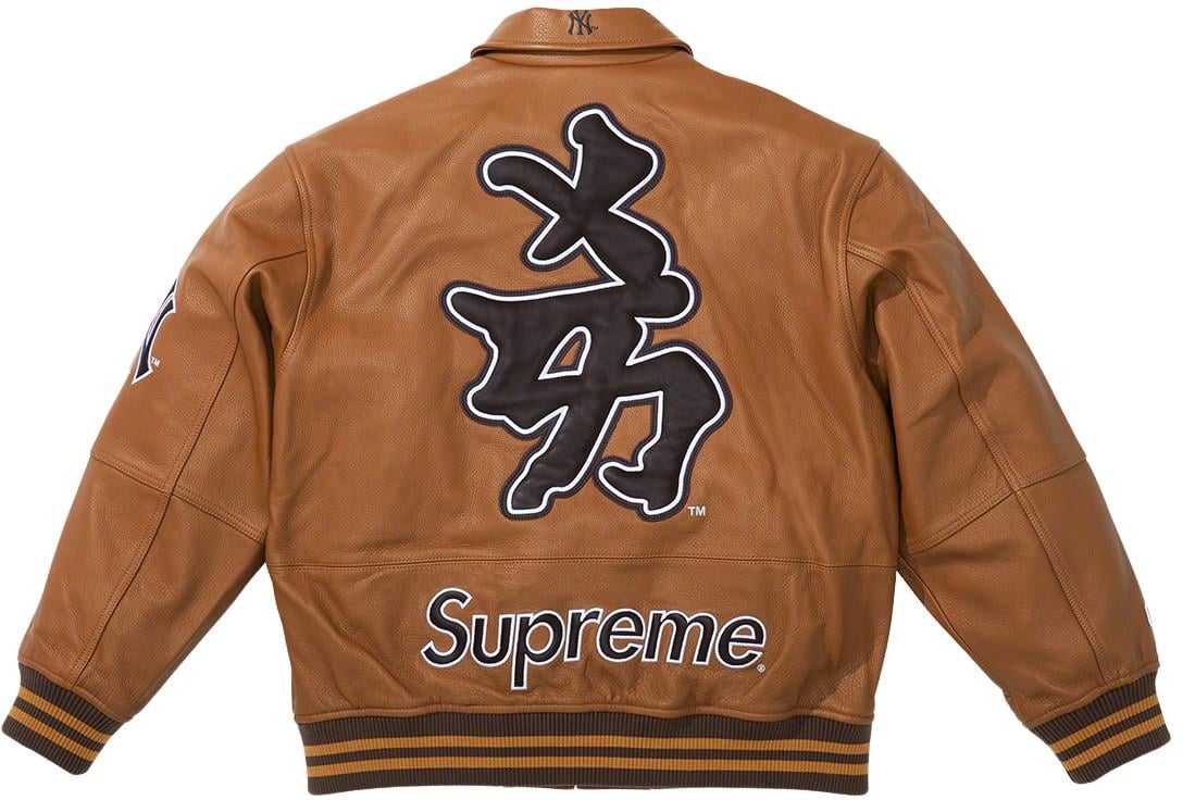 Louis Vuitton Supreme Leather Bomber Varsity Jacket