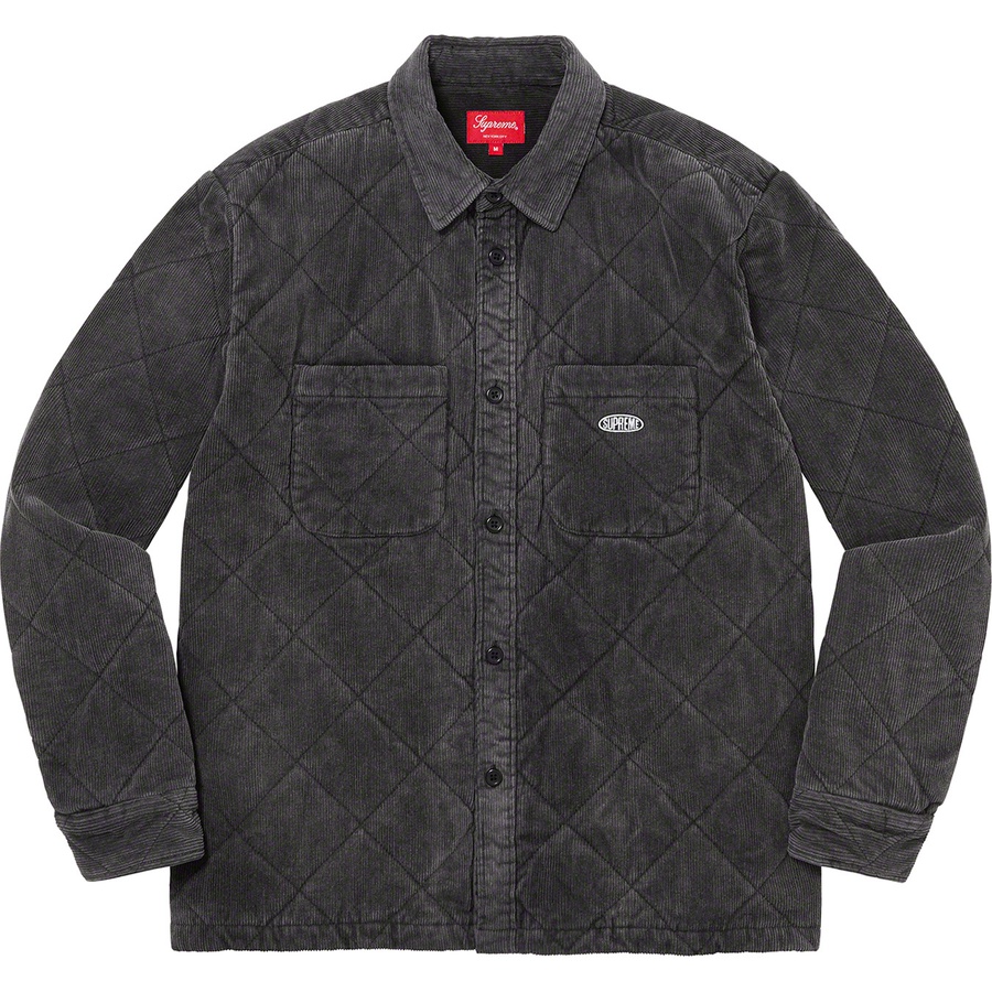 Details on Quilted Corduroy Shirt Black from fall winter 2022 (Price is $148)