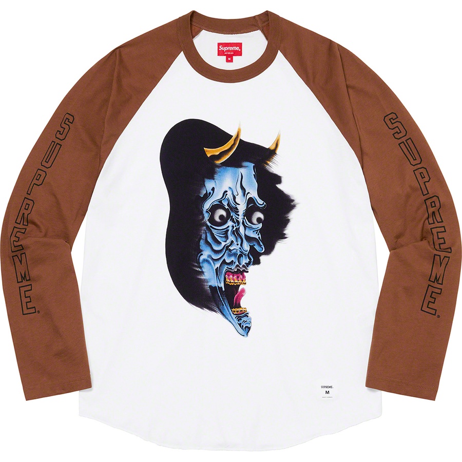 Details on Demon Raglan L S Top White from fall winter 2022 (Price is $98)