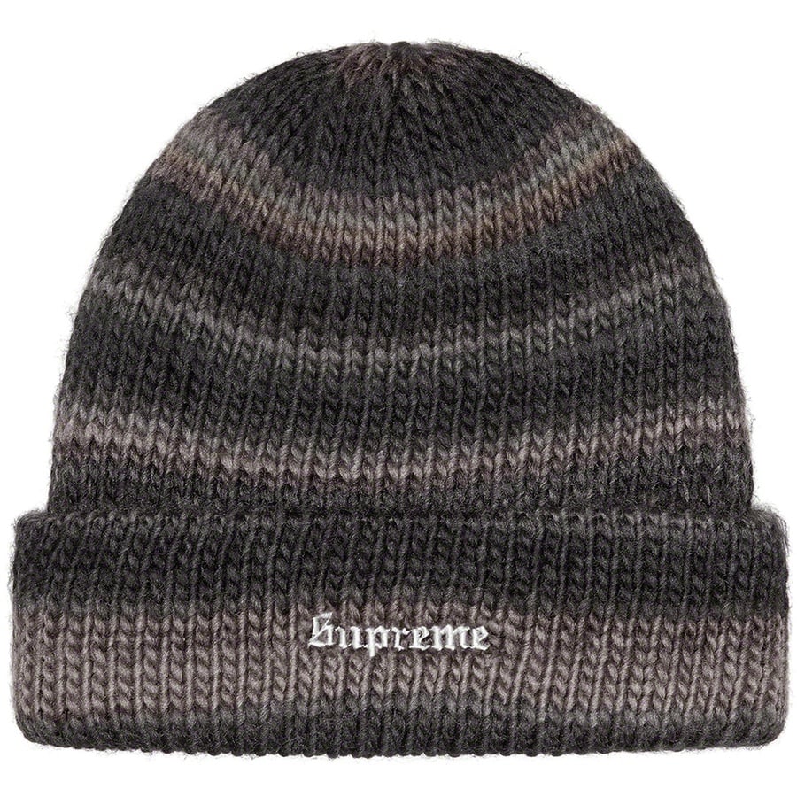 Details on Ombre Stripe Beanie Black from fall winter 2022 (Price is $44)