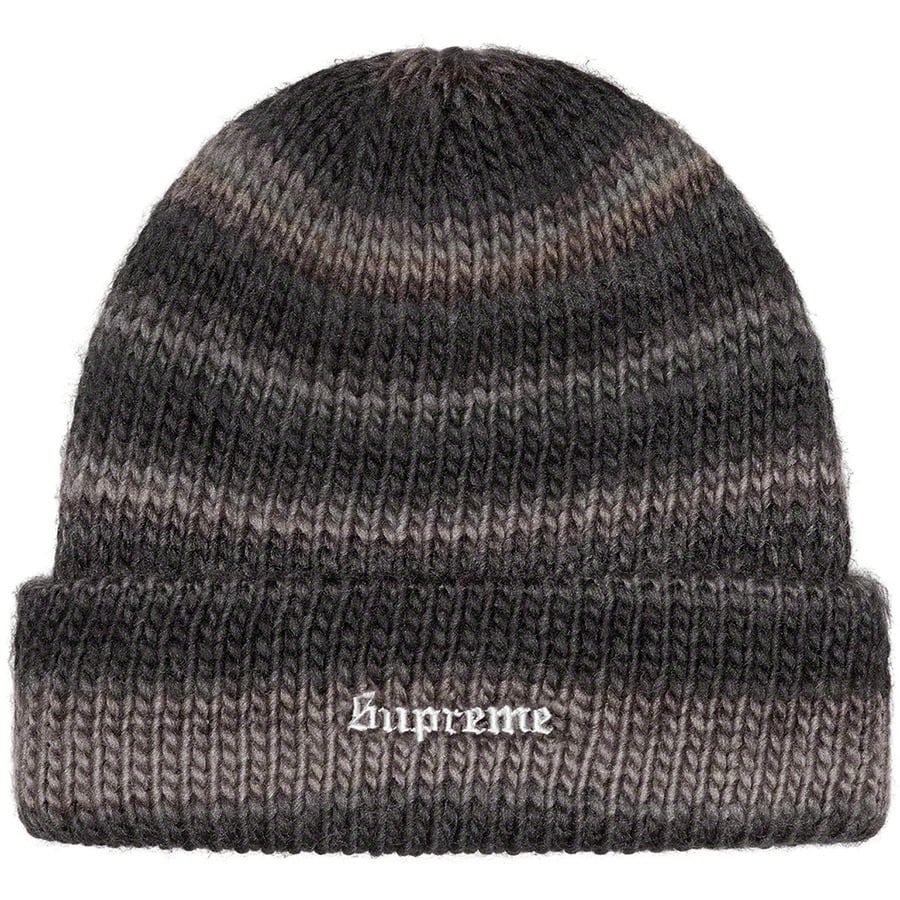 Details on Ombre Stripe Beanie Black from fall winter
                                                    2022 (Price is $44)