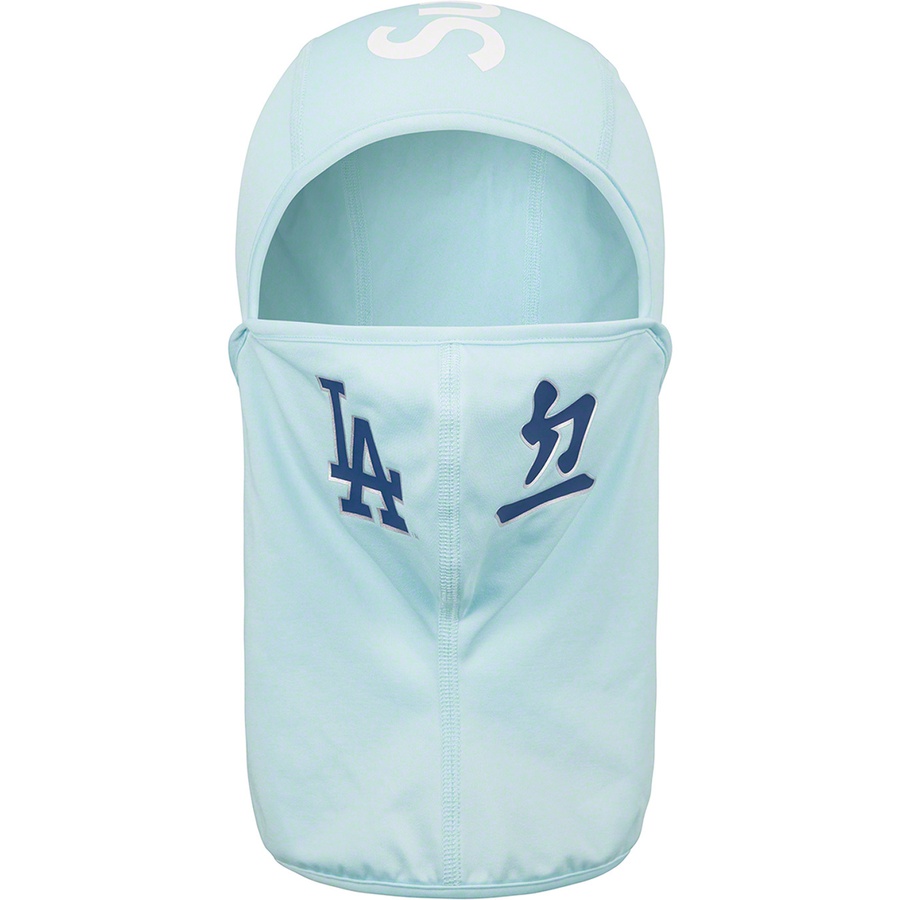 Details on Supreme MLB Kanji Teams Lightweight Balaclava Pale Blue - Dodgers from fall winter 2022 (Price is $54)