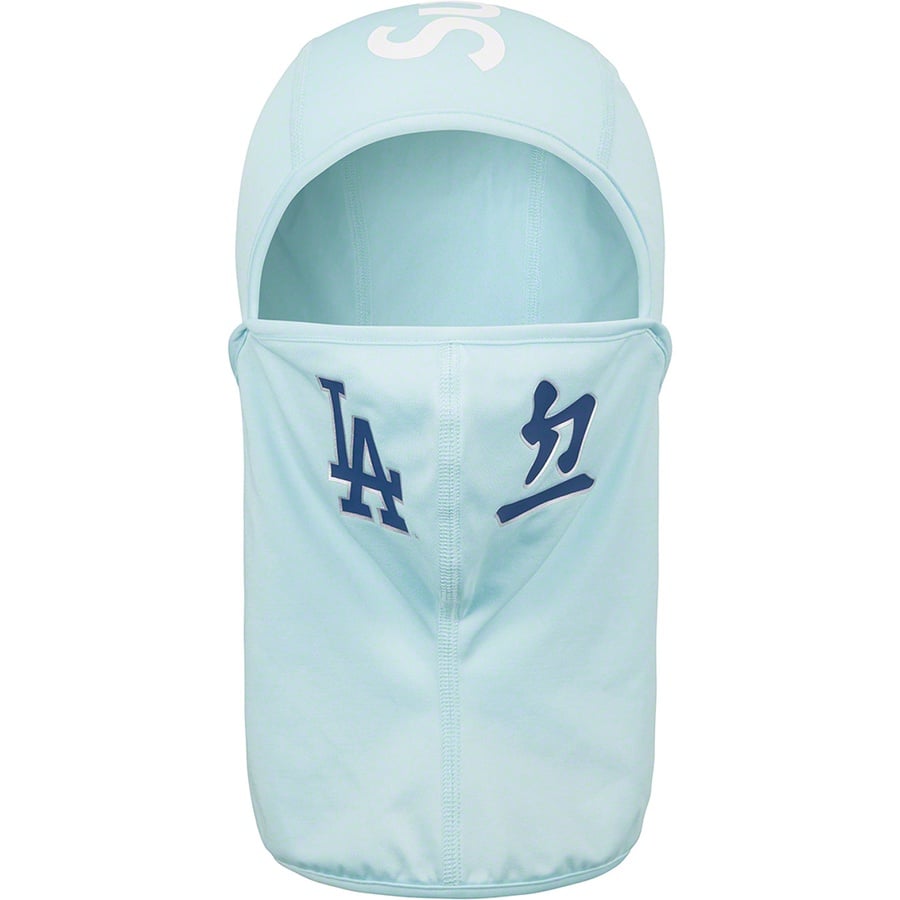 Details on Supreme MLB Kanji Teams Lightweight Balaclava Pale Blue - Dodgers from fall winter
                                                    2022 (Price is $54)