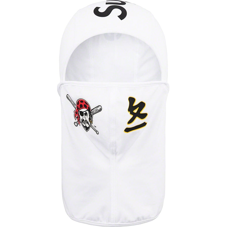 Details on Supreme MLB Kanji Teams Lightweight Balaclava White - Pirates from fall winter
                                                    2022 (Price is $54)