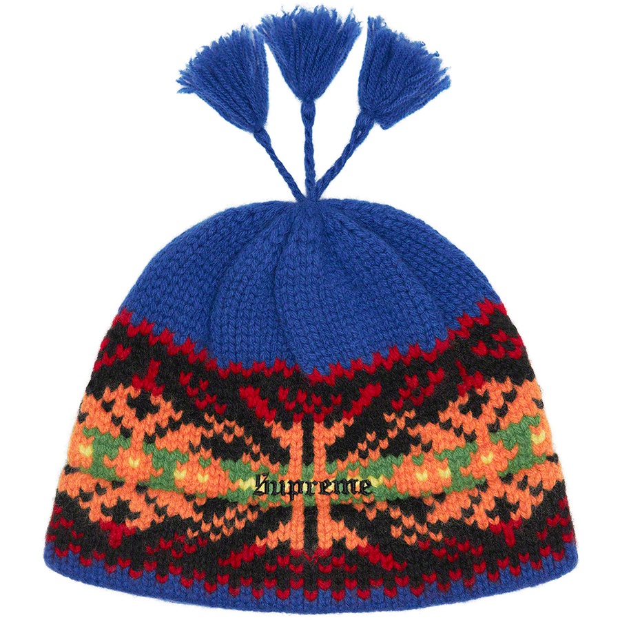 Details on Tassel Beanie Royal from fall winter 2022 (Price is $48)