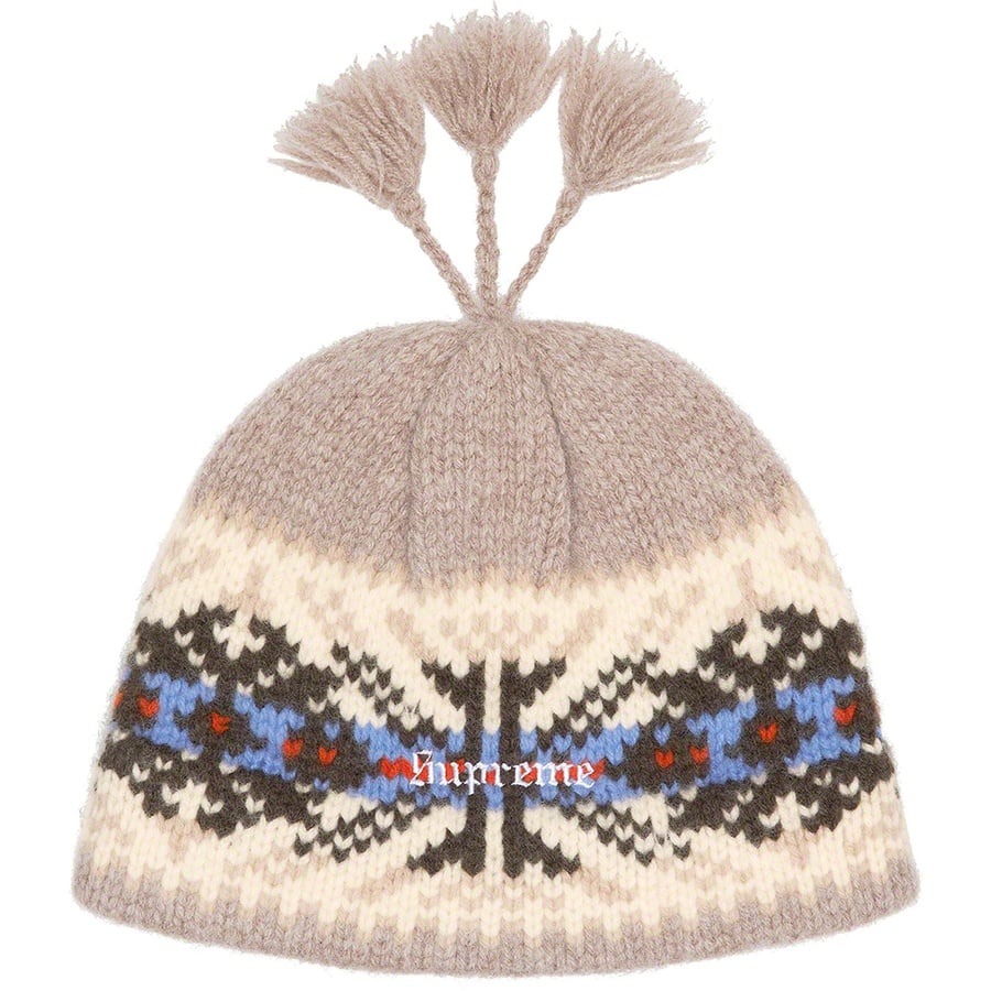 Details on Tassel Beanie Tan from fall winter
                                                    2022 (Price is $48)