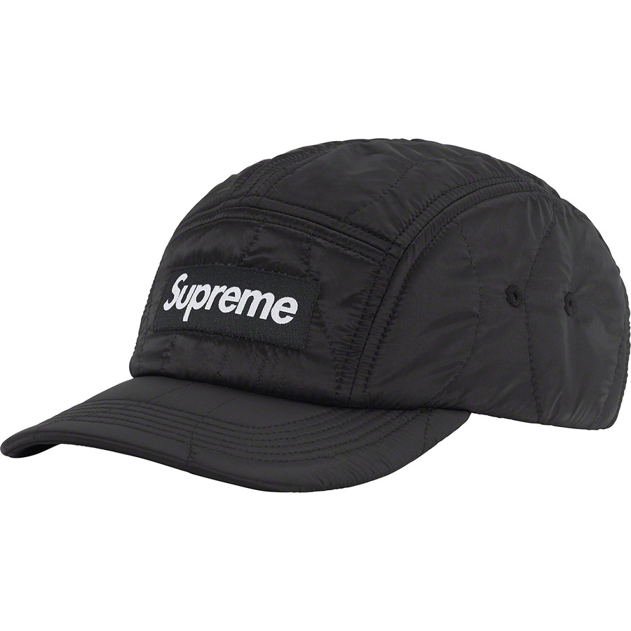Details on Quilted Liner Camp Cap Black from fall winter
                                                    2022 (Price is $54)