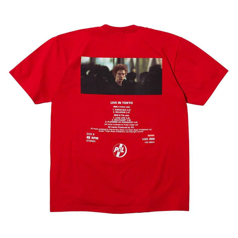 PiL Live In Tokyo Tee - fall winter 2022 - Supreme