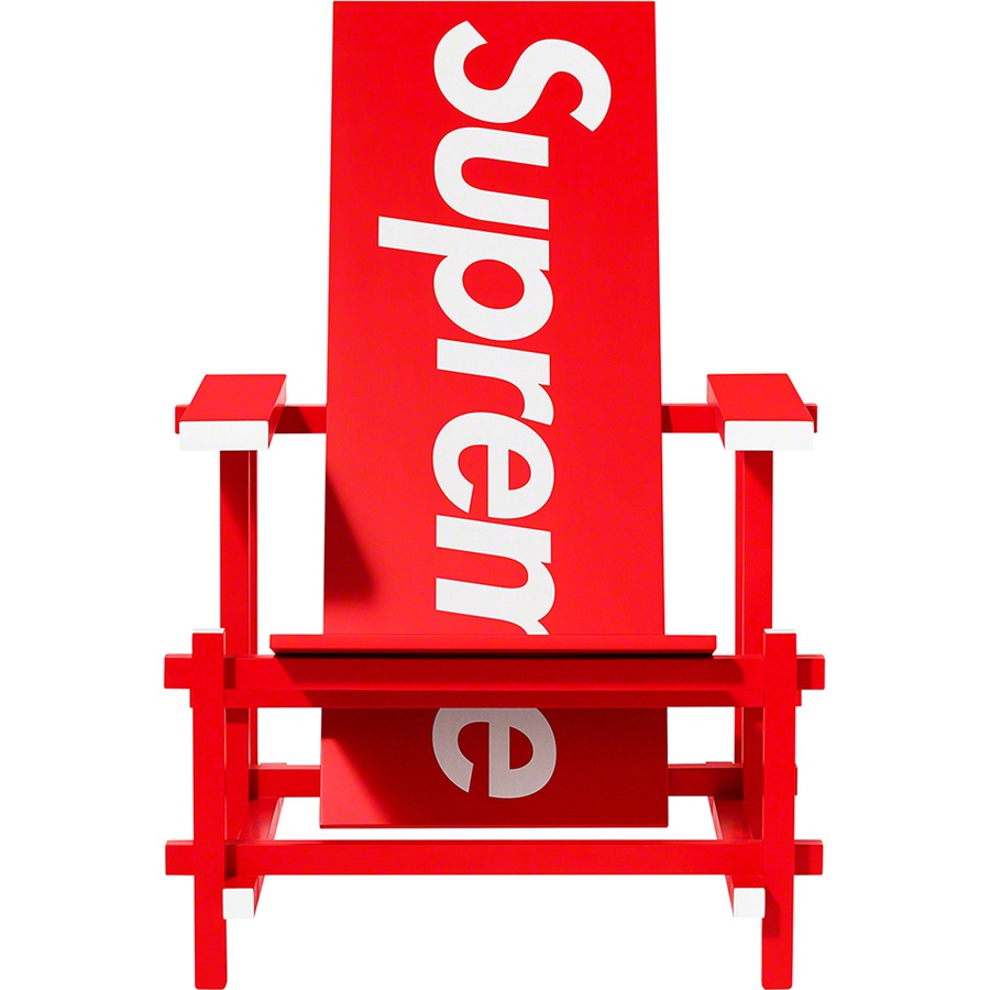 Details on Supreme Gerrit Rietveld Red Blue Chair for Cassina Red from fall winter
                                                    2022 (Price is $4500)