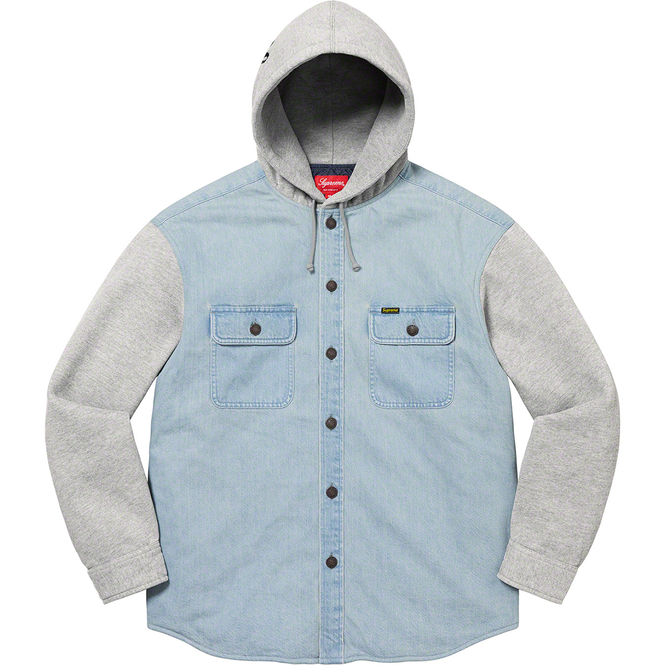 Fleece Hooded Denim Shirt - fall winter 2022 - Supreme