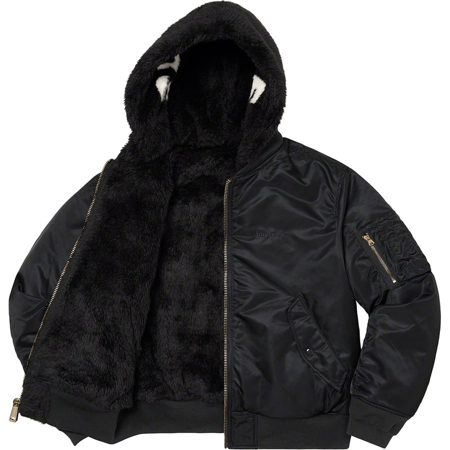 Details on Faux Fur Reversible MA-1 Black from fall winter 2022 (Price is $398)