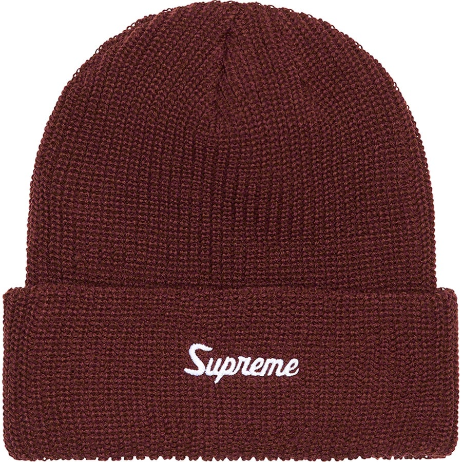 Details on Loose Gauge Beanie Brown from fall winter 2022 (Price is $38)
