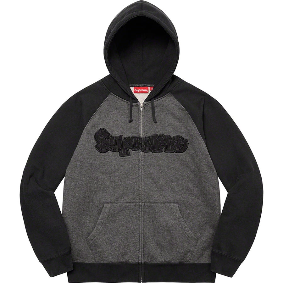 Details on Gonz Appliqué Zip Up Hooded Sweatshirt Black from fall winter
                                                    2022 (Price is $168)