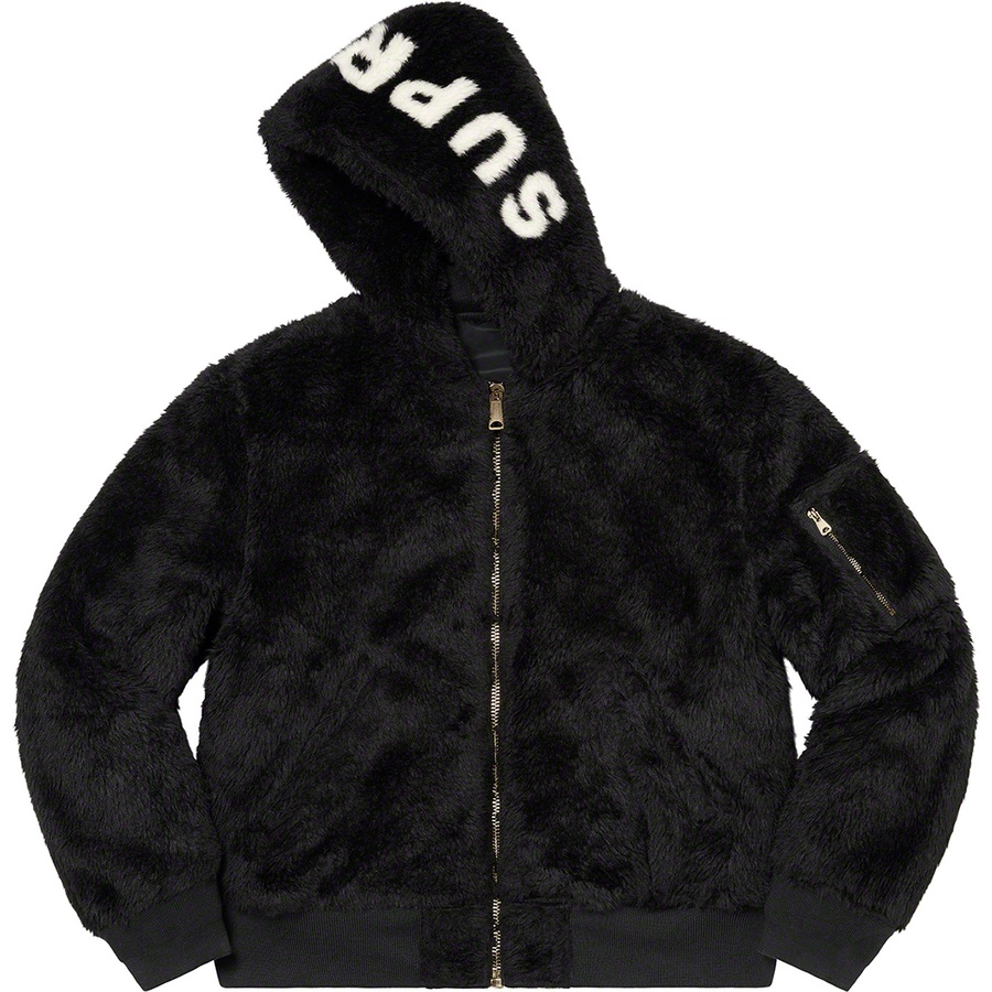 Details on Faux Fur Reversible MA-1 Black from fall winter
                                                    2022 (Price is $398)
