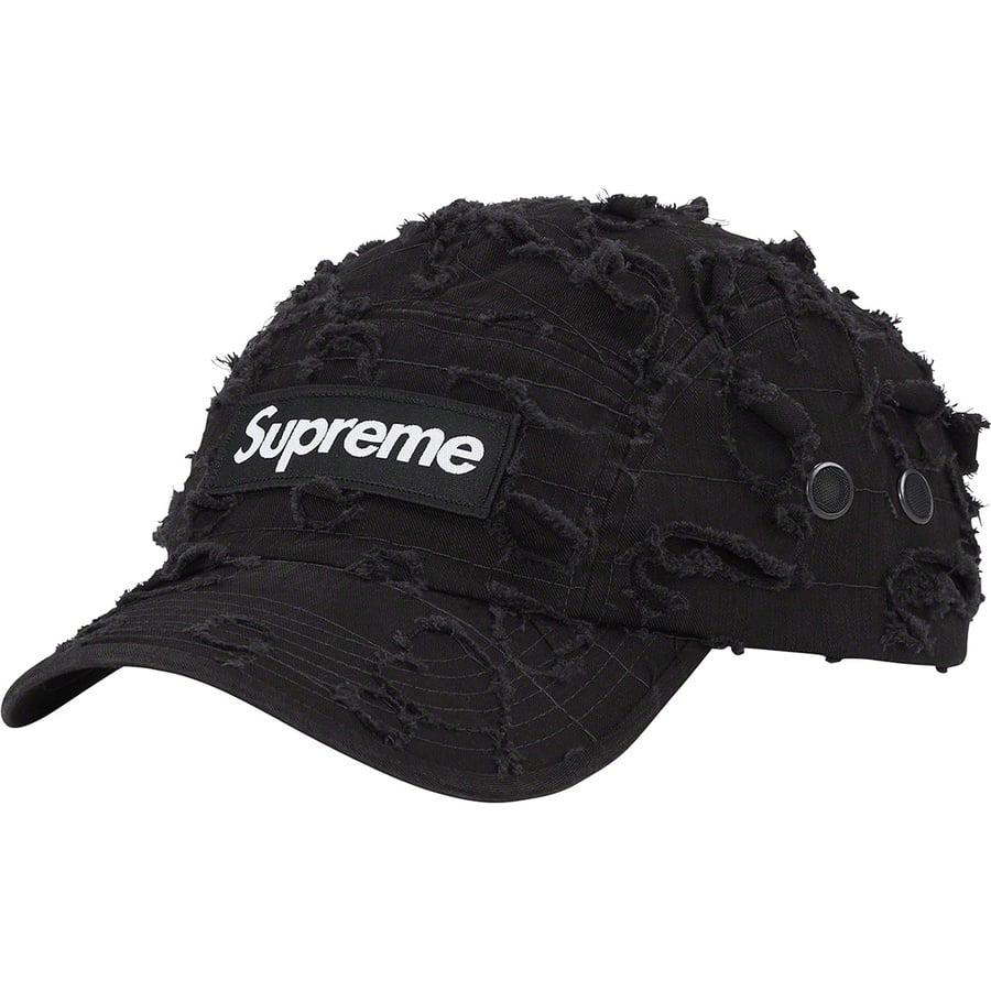 Details on Supreme Griffin Camp Cap Black from fall winter
                                                    2022 (Price is $58)