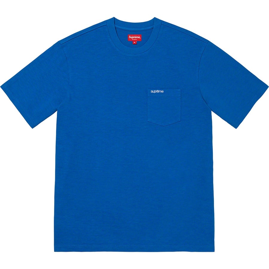 Supreme S S Pocket Tee (FW22) - Bright Blue - $60