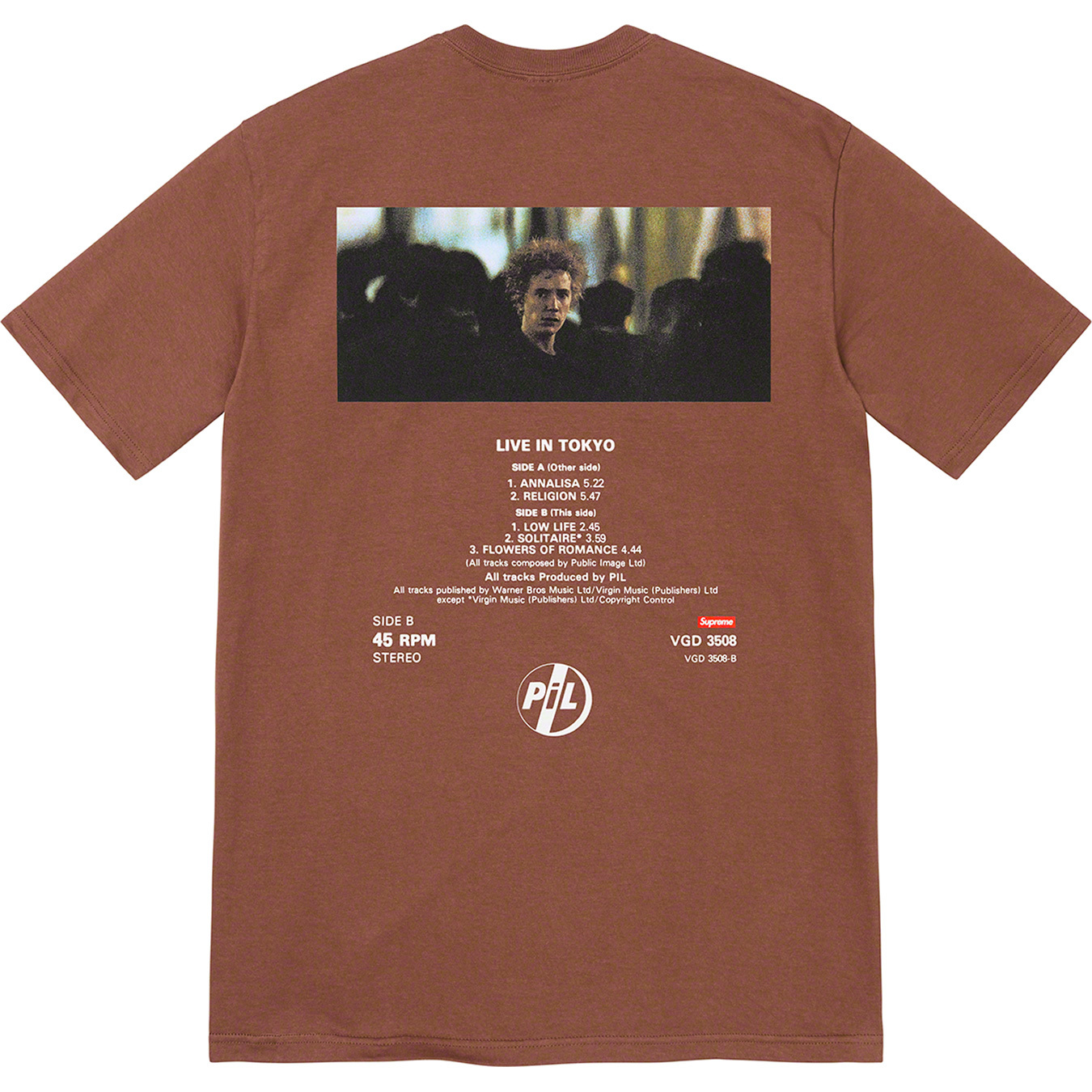 PiL Live In Tokyo Tee - fall winter 2022 - Supreme