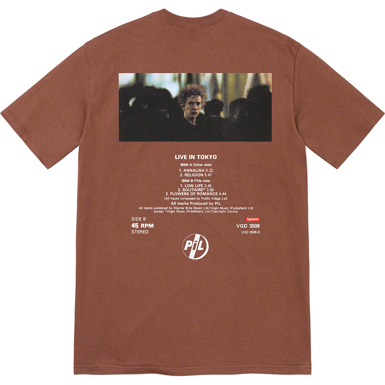 PiL Live In Tokyo Tee - fall winter 2022 - Supreme