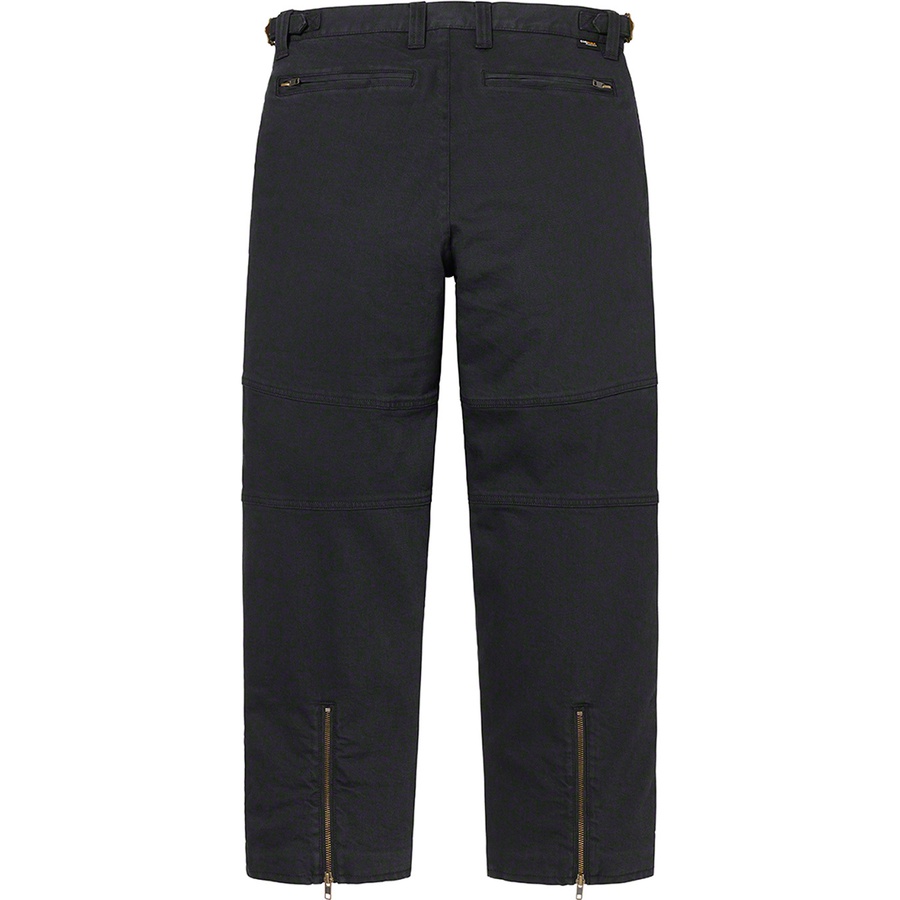 Details on Supreme Vanson Leathers Cordura Denim Racing Pant Black from fall winter
                                                    2022 (Price is $398)