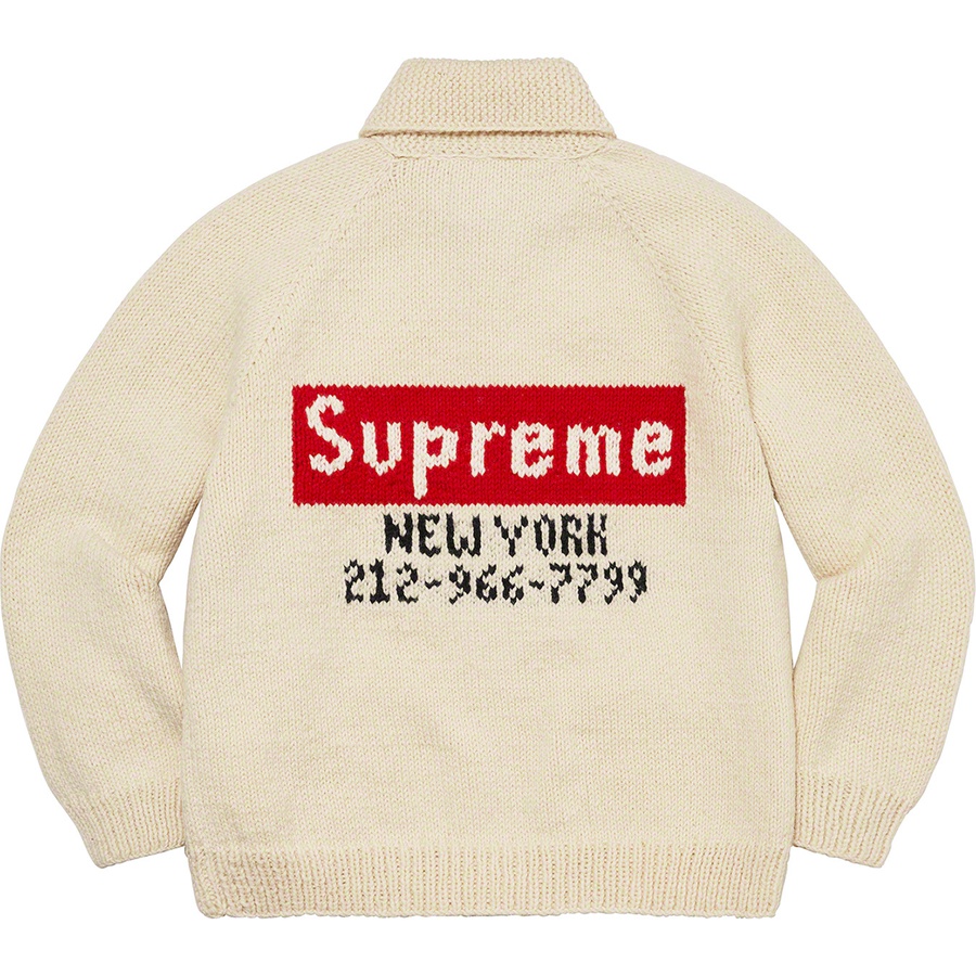 Details on Box Logo Cowichan Sweater Natural from fall winter 2022 (Price is $498)