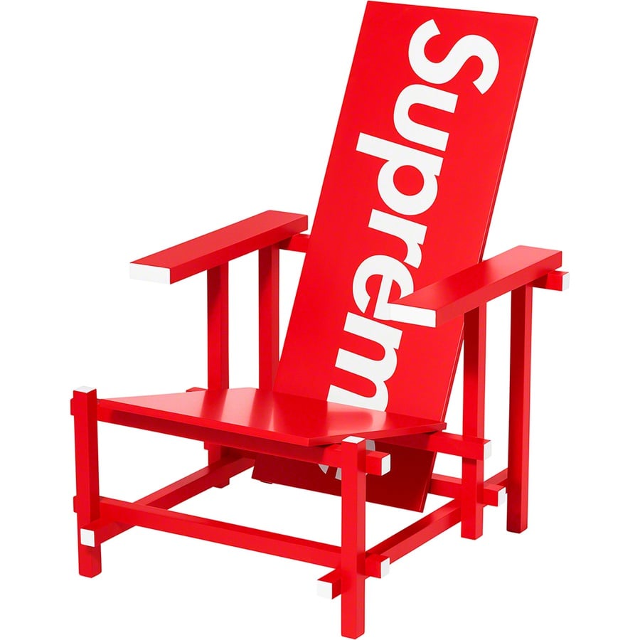 Details on Supreme Gerrit Rietveld Red Blue Chair for Cassina Red from fall winter
                                                    2022 (Price is $4500)