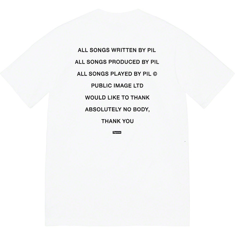 Supreme PiL Tee (FW22) - White - $48