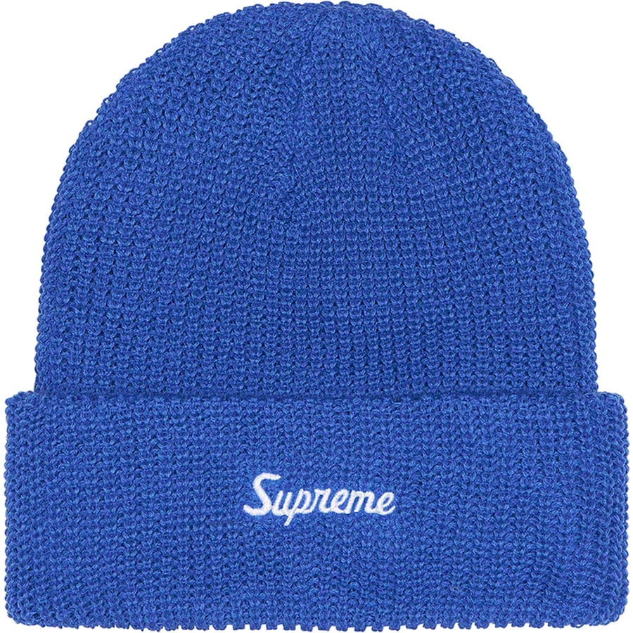 Details on Loose Gauge Beanie Blue from fall winter
                                                    2022 (Price is $38)