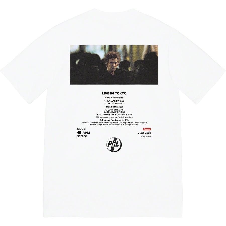 Details on PiL Live In Tokyo Tee White from fall winter
                                                    2022 (Price is $48)