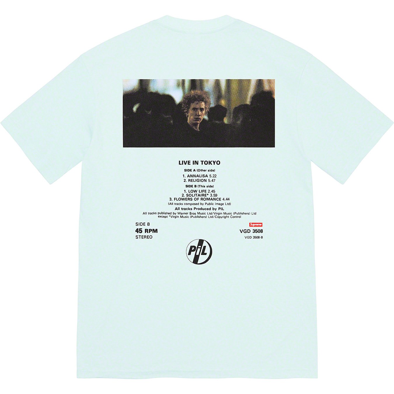PiL Live In Tokyo Tee - fall winter 2022 - Supreme